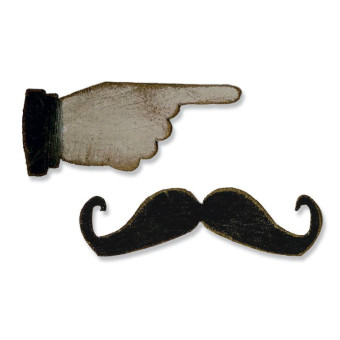 SIZZIX MAGNETIC ЩАНЦИ ЗА ИЗРЯЗВАНЕ - MINI MUSTACHE & FINGER