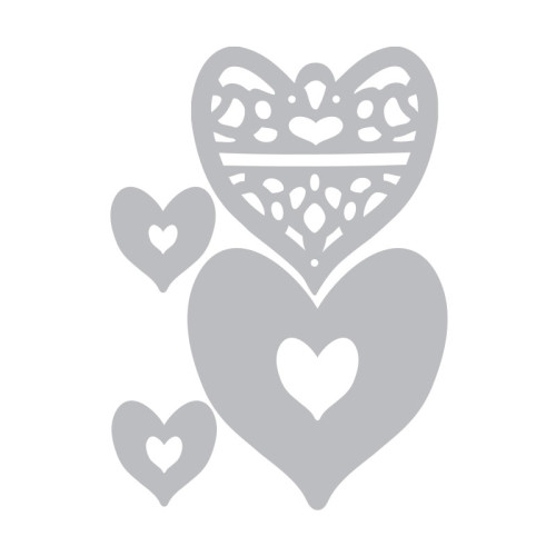 SIZZIX THINLITS ЩАНЦИ ЗА ИЗРЯЗВАНЕ - MEDALLION, HEART