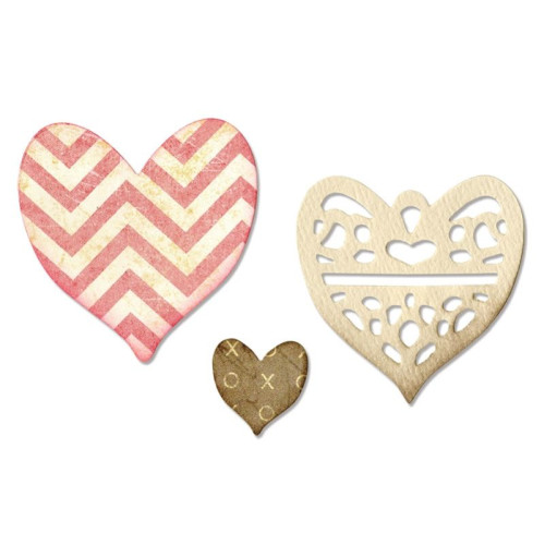 SIZZIX THINLITS ЩАНЦИ ЗА ИЗРЯЗВАНЕ - MEDALLION, HEART