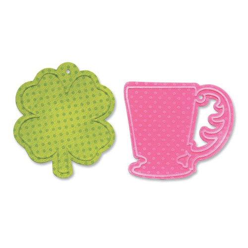 SIZZIX BIGZ ЩАНЦИ ЗА ИЗРЯЗВАНЕ - CUP & CLOVER TAGS