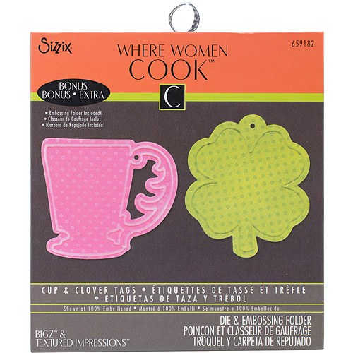 SIZZIX BIGZ ЩАНЦИ ЗА ИЗРЯЗВАНЕ - CUP & CLOVER TAGS