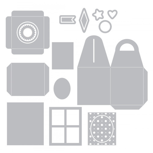 SIZZIX THINLITS ЩАНЦИ ЗА ИЗРЯЗВАНЕ - BOX, CUPCAKE