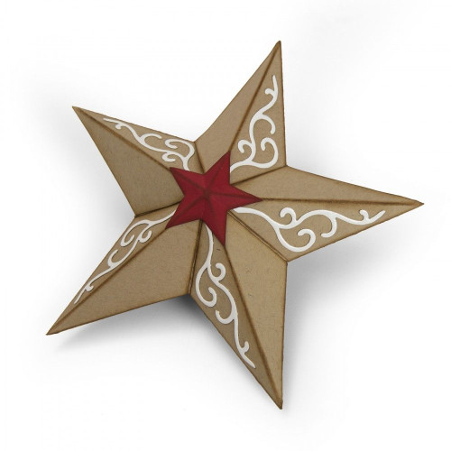 SIZZIX BIGZ DIE CUTTING DIES - CHRISTMAS STAR, 3-D
