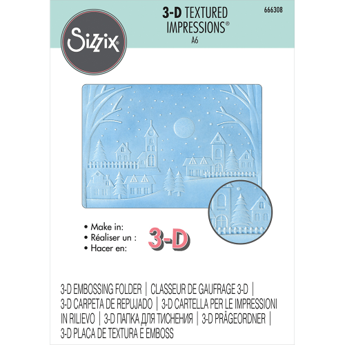 SIZZIX ПАПКИ ЗА РЕЛЕФ 3D - WINTER VILLAGE