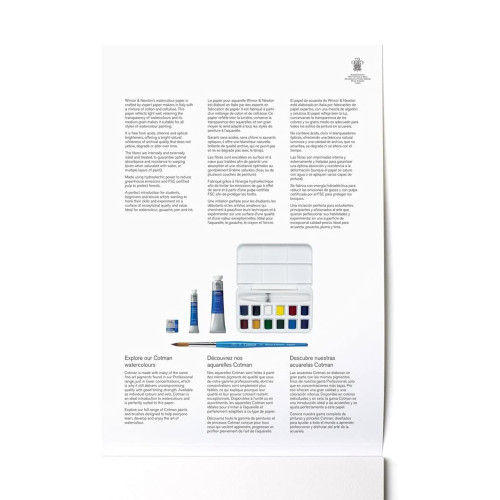 W&N WATERCOLOR SKETCHBOOK COLD PRESSED A4, 12 SHEETS, 300 GSM