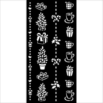 STAMPERIA MEDIA STENCIL - ШАБЛОН 12 Х 25 СМ - KSTDL70