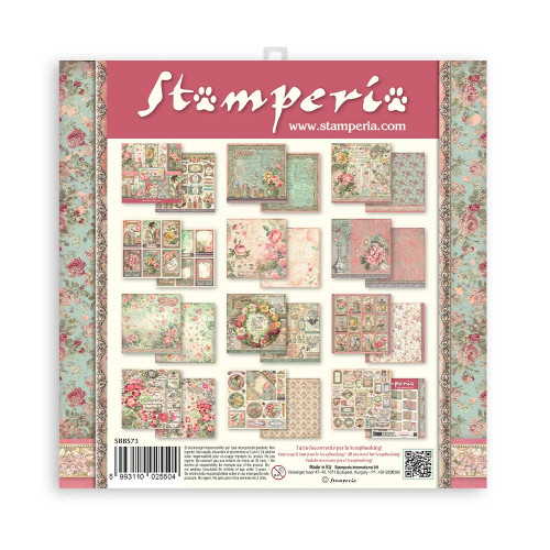 STAMPERIA БЛОКЧЕ ДИЗАЙНЕРСКА ХАРТИЯ 20,3/20,3 СМ - SBBS73