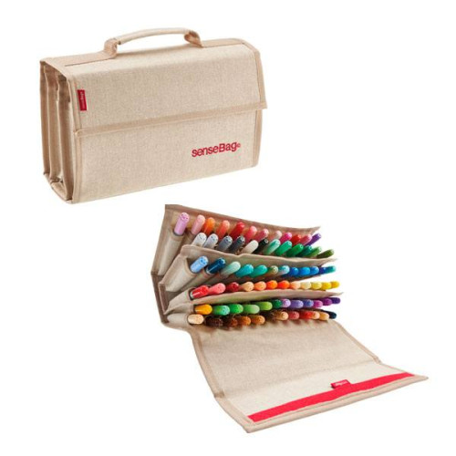 HOLTZ SENSEBAG PENCIL CASE FOR MARKERS 72 COLORS - NATURAL