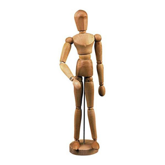 L&B WOODEN MOVABLE MALE MANNEQUIN 30CM