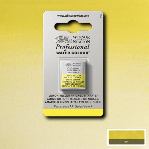 W&N АКВАРЕЛНА БОЯ PROFESSIONAL H/PAN - LEMON YLLW NKL TIT