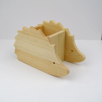 NEWART WOODEN PENCIL CASE - HEDGEHOG 14.5/7.5/9 CM - AS-WB37