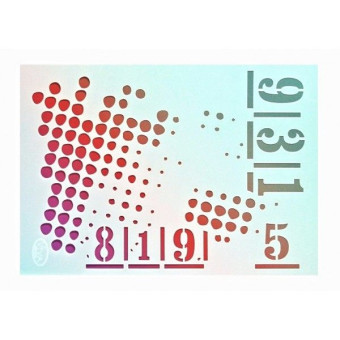 VIVA DECOR УНИВЕРСАЛЕН ШАБЛОН A5 - DOTS AND NUMBERS