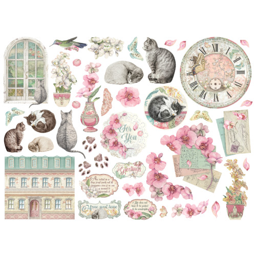 STAMPERIA ORCHIDS AND CATS DIE CUTS DFLDC93