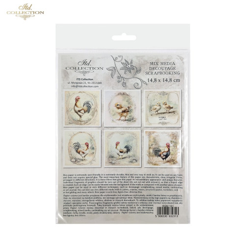 ITD COLLECTION MINI RICE PAPER К-КТ 6БР 14.8X14.8CM - RSM161