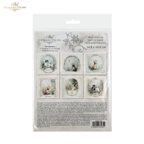 ITD COLLECTION MINI RICE PAPER SET 6PCS 14.8X14.8CM - RSM165