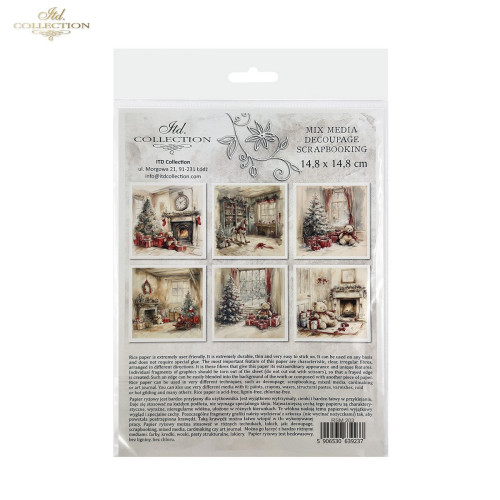 ITD COLLECTION MINI RICE PAPER SET 6PCS 14.8X14.8CM - RSM203
