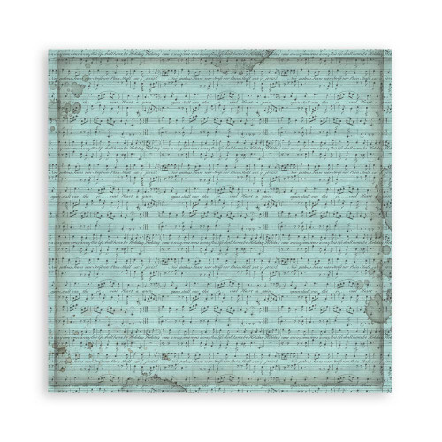 STAMPERIA MUSIC BLOCK PAPER 20.3/20.3 CM - SBBS118