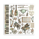 STAMPERIA MUSIC BLOCK PAPER 20.3/20.3 CM - SBBS118