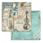 STAMPERIA MUSIC BLOCK PAPER 20.3/20.3 CM - SBBS118