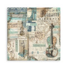 STAMPERIA MUSIC BLOCK PAPER 20.3/20.3 CM - SBBS118
