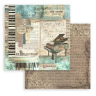 STAMPERIA MUSIC BLOCK PAPER 20.3/20.3 CM - SBBS118
