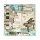 STAMPERIA MUSIC BLOCK PAPER 20.3/20.3 CM - SBBS118