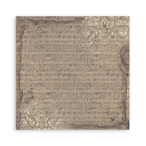 STAMPERIA MUSIC BLOCK PAPER 20.3/20.3 CM - SBBS118