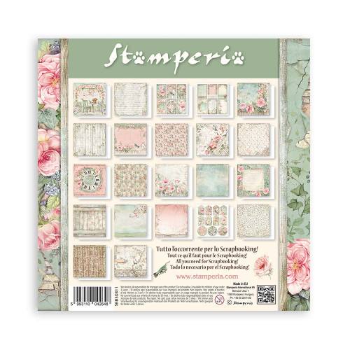 STAMPERIA HOUSE OF ROSES БЛОКЧЕ 20,3/20,3 СМ - SBBSXB11