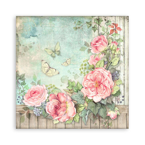 STAMPERIA HOUSE OF ROSES BLOCK 30.5/30.5 CM - SBBXLB23