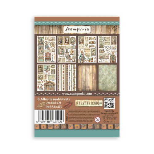 STAMPERIA ALTEREGO WASHI PAD 8 ЛИСТА A5 -SBW12