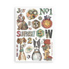 STAMPERIA FURRY FRIENDS WASHI PAD 8 SHEETS A5 - SBW25