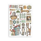 STAMPERIA FURRY FRIENDS WASHI PAD 8 SHEETS A5 - SBW25