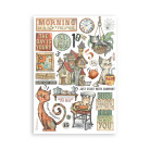 STAMPERIA FURRY FRIENDS WASHI PAD 8 SHEETS A5 - SBW25