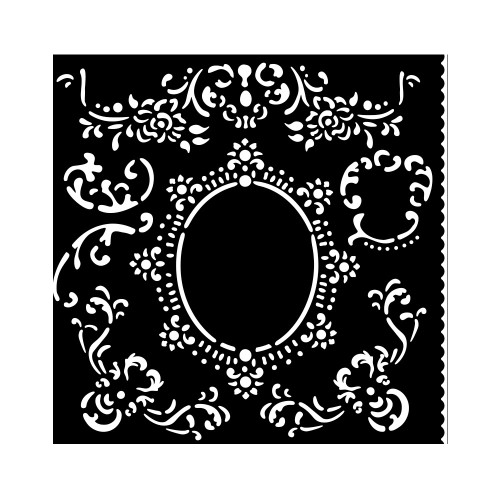 STAMPERIA HOUSE OF ROSE STENCIL TEMPLATE 18 X 18 CM - KSTDQ121