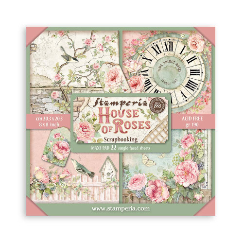 STAMPERIA HOUSE OF ROSES БЛОКЧЕ 20,3/20,3 СМ - SBBSXB11