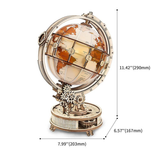 ROBOTIME 3D ДЪРВЕН ПЪЗЕЛ LUMINOUS GLOBE 180 ЧАСТИ ST003