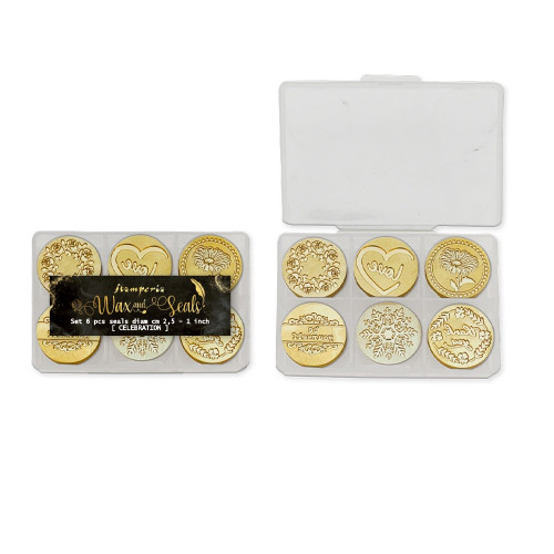 STAMPERIA EVERYDAY WAX SEALS 2.5 CM 6 PCS. - WAXSL01