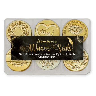 STAMPERIA EVERYDAY WAX SEALS 2.5 CM 6 PCS. - WAXSL01