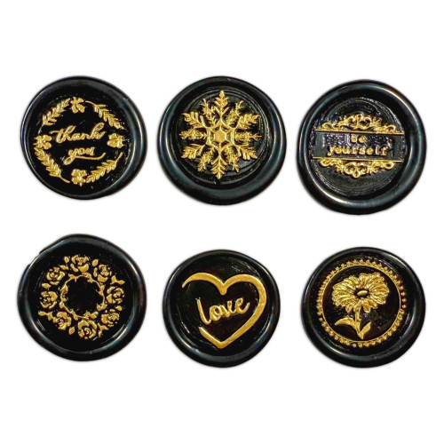STAMPERIA EVERYDAY WAX SEALS 2.5 CM 6 PCS. - WAXSL01