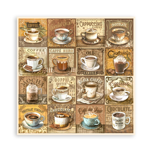 STAMPERIA COFFEE AND CHOCOLATE БЛОКЧЕ 20,3/20,3 СМ -SBBSXB01