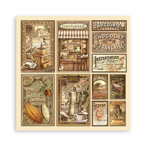 STAMPERIA COFFEE AND CHOCOLATE БЛОКЧЕ 20,3/20,3 СМ -SBBSXB01