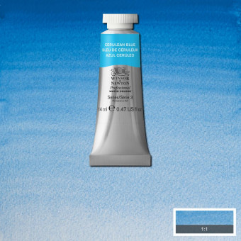 W&N АКВАРЕЛНА БОЯ PROFESSIONAL 14 МЛ - CERULEAN BLUE