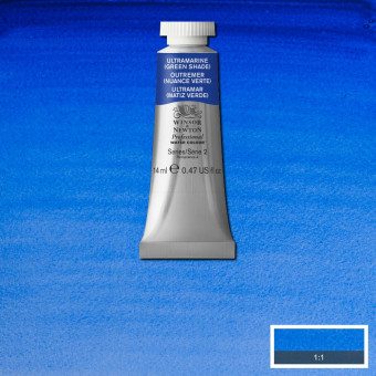 W&N АКВАРЕЛНА БОЯ PROFESSIONAL 14МЛ-ULTRAMARINE GREEN SHADE