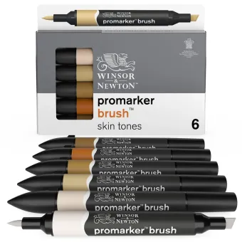 W&N PROMARKER SET 6 COLORS SKIN TONES