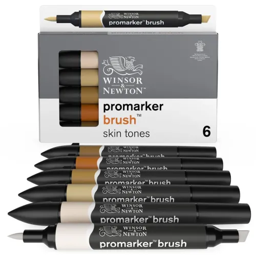 W&N PROMARKER КОМПЛЕКТ 6 ЦВ SKIN TONES