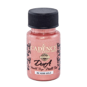 CADENCE ACRYLIC PAINT METALLIC DORA 50 ML. - ROSE GOLD 202