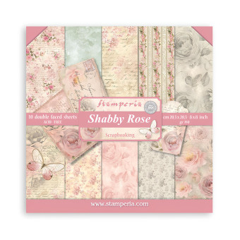 STAMPERIA SHABBY ROSE BLOCK 20.3/20.3 CM -SBBS107