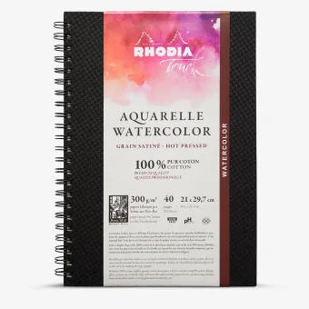 RHODIA TOUCH СКИЦНИК WATERCOLOR GRAIN SATINE 21/29,7 300ГР 20Л