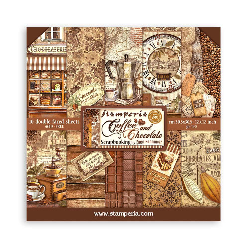 STAMPERIA COFFEE AND CHOCOLATE БЛОКЧЕ 30,5/30,5СМ - SBBL144