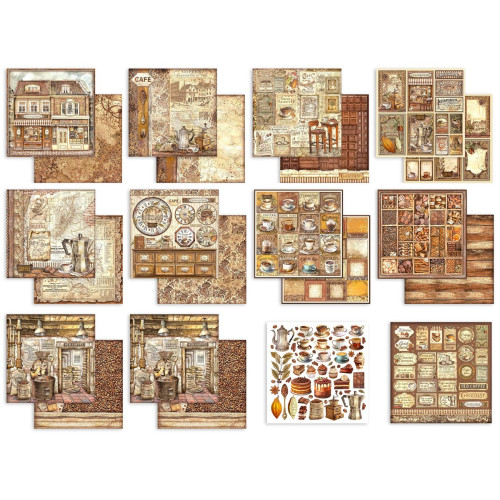 STAMPERIA COFFEE AND CHOCOLATE БЛОКЧЕ 30,5/30,5СМ - SBBL144